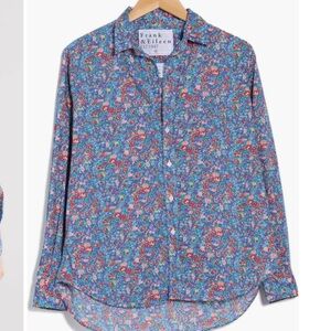NEW Frank & Eileen Women’s Italian Cotton Liberty of London Floral Blouse S 4 6